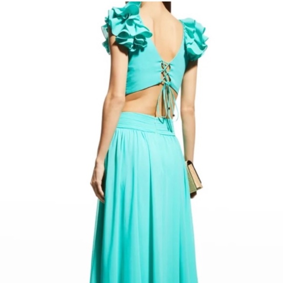 Flutter-Sleeve Ruffle Maxi Dress size 8 new - Picture 5 of 9